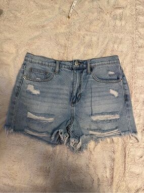 Altar’d State Distressed Denim High Rise Shorts